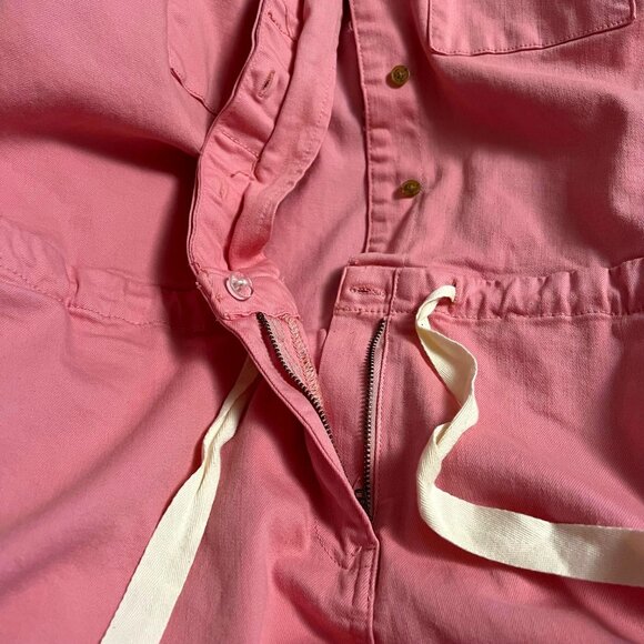 NEW 1. State Twill Cotton Blend Romper in Blush with Drawstring Waist, Size M - Picture 13 of 16